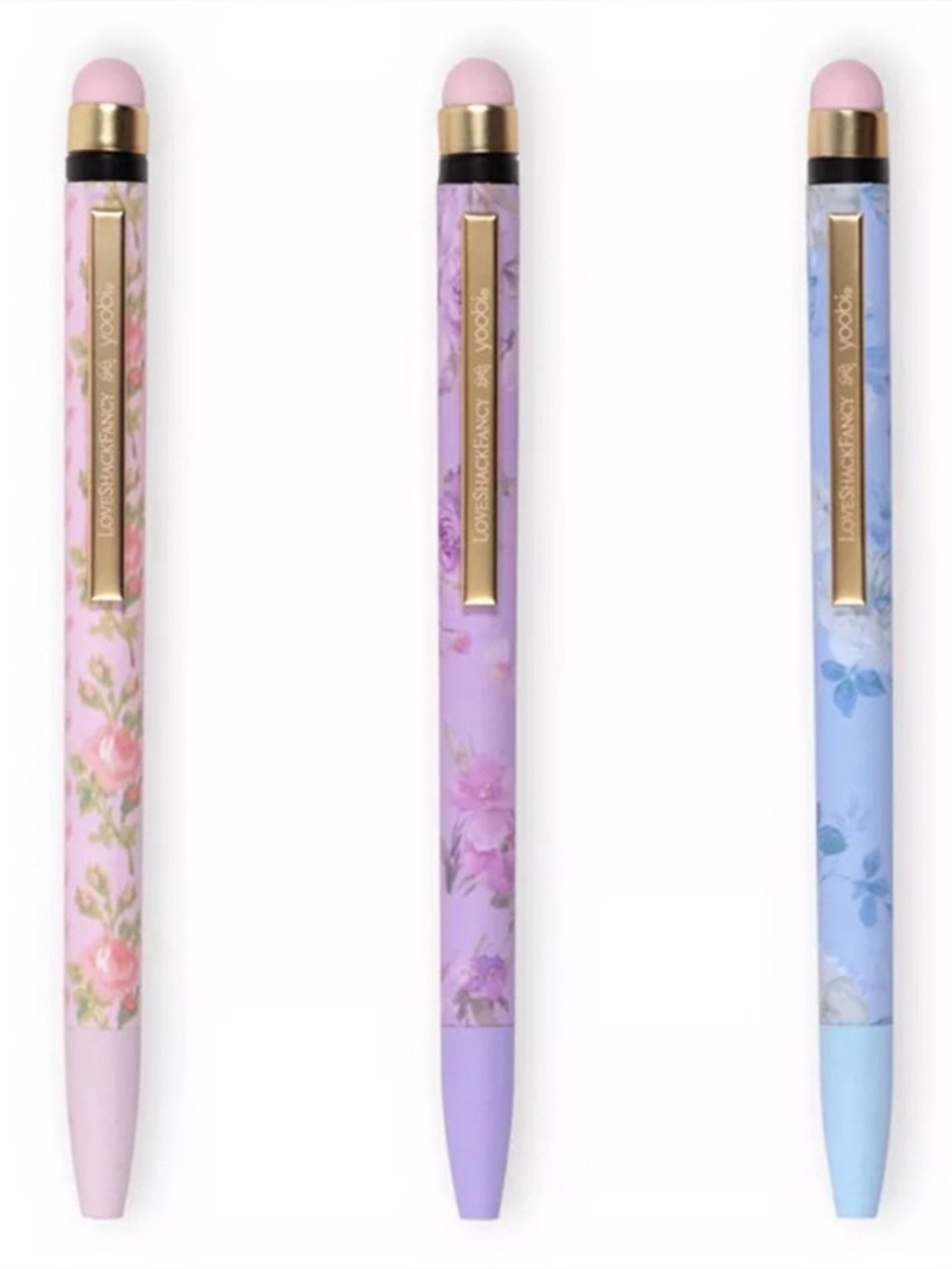 Love Shack Fancy x Target - Yoobi Blooming Floral 3pk Stylus Ballpoint Pen